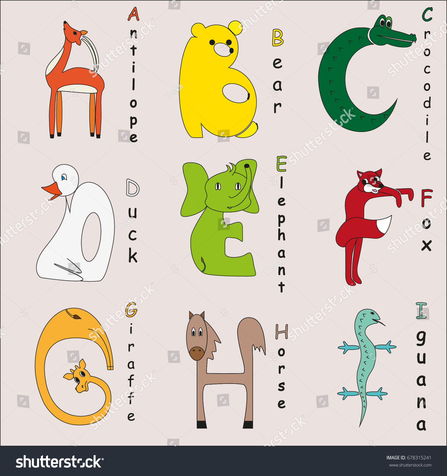 animal alphabet for children