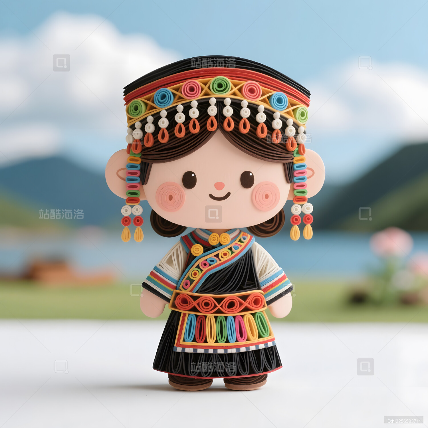 衍纸艺术云南摩梭族