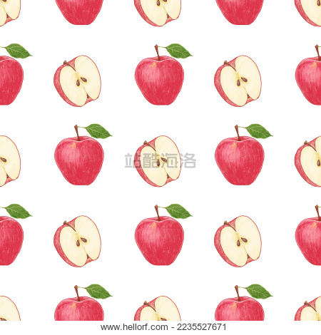 无缝手绘苹果