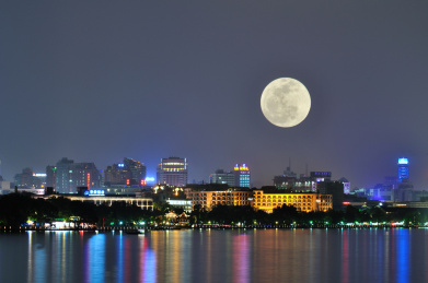 杭州西湖夜景