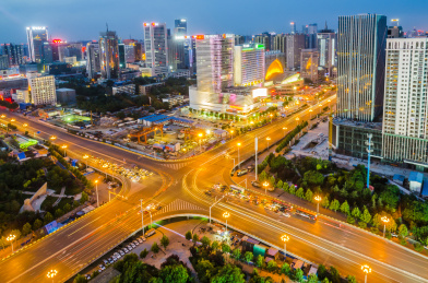 石家庄万象天成夜景