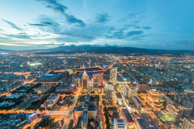 台北夜景城市风光