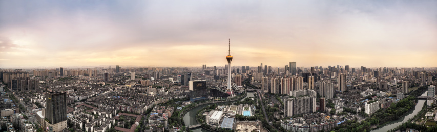 成都，电视塔，全景