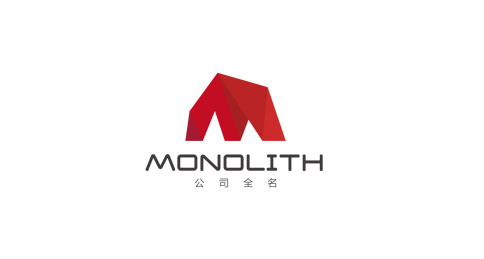 M型岩石monolith标志logo