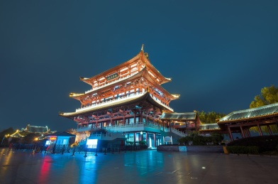 长沙市杜甫江阁夜景