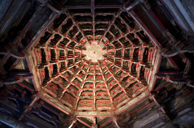 藻井,鹿港龙山寺,古迹,鹿港,彰化,台湾,亚洲