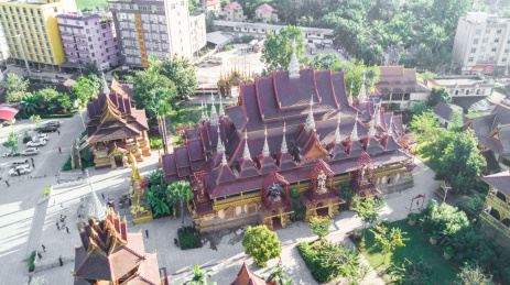 航拍西双版纳总佛寺