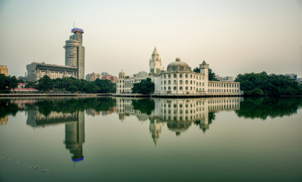 广州城市风光，流花湖公园