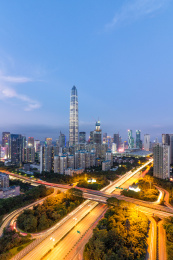 深圳的城市道路和建筑