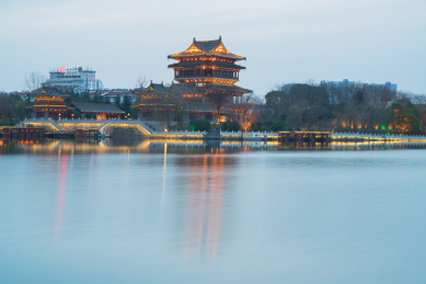 中国江苏省泰州市城市风光
