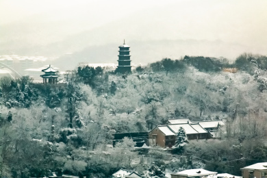江苏省南京市九华山唐三藏舍利塔建筑景观
