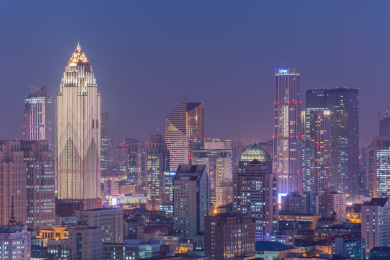 天津城市风光夜景