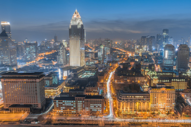 天津城市风光夜景