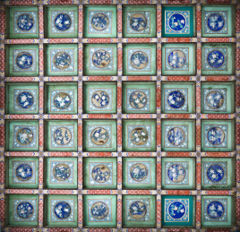 北京故宫御花园屋顶建筑景观