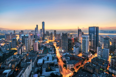 大连城市夜景建筑风光