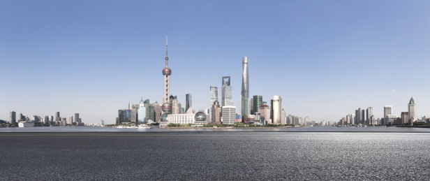 上海城市全景风光及城市道路