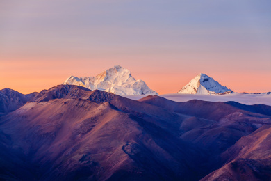 喜马拉雅山脉八千米高峰珠穆朗玛峰卓奥友峰