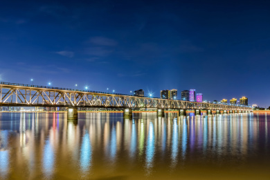 杭州钱塘江大桥 夜景