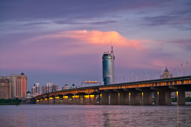 黑龙江省哈尔滨市松花江外滩建筑景观