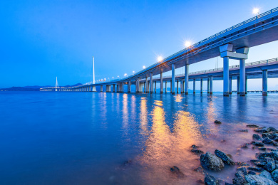 深圳湾大桥夜景
