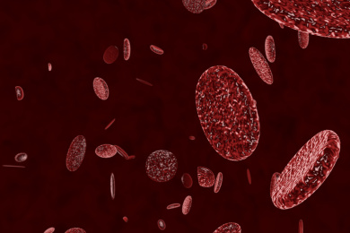 3d插图抽象移动细胞