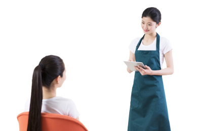 使用数字平板服务员接受订单