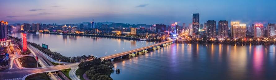 吉林省吉林市松花江外滩建筑景观