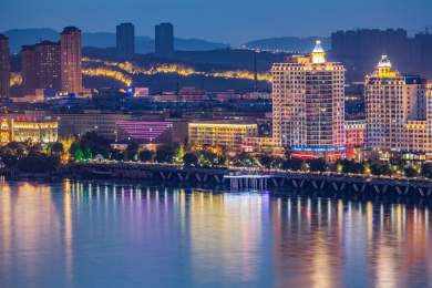 吉林省吉林省松花江外滩建筑景观