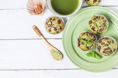 抹茶蜜豆玛芬蛋糕