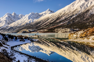 西藏昌都然乌湖风光