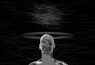 3D三维人体头部思考哲学冥想质感艺术壁纸背景素材