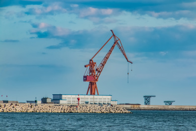 河北省秦皇岛市山海关工业码头建筑景观