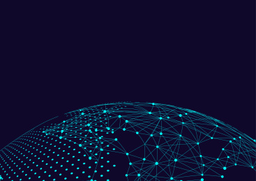 点和线连接组成的抽象地球，代表互联网、高科技，全球化、国际化，大数据科技背景图