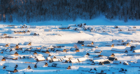 新疆禾木村黄昏