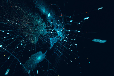 蓝色科技大数据流动背景