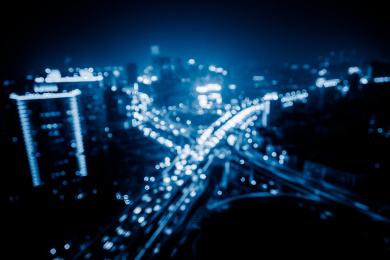 散焦鉴于城市夜景。