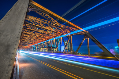 外白渡桥，上海中国。