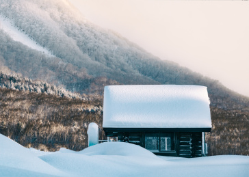日本北海道雪景风光