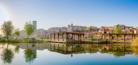 城市，建筑，古代，伊斯兰，河岸