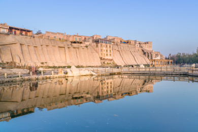 城市，建筑，古代，伊斯兰，河岸