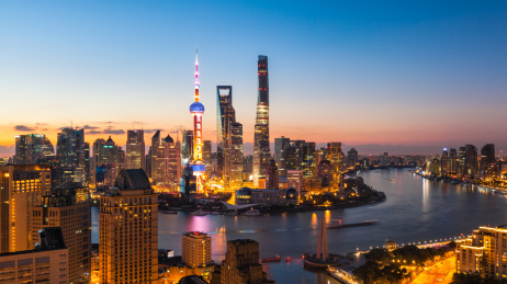 上海城市建筑夜景风光