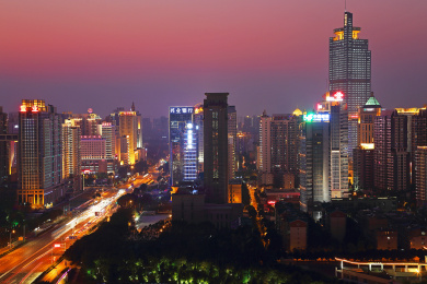 南宁琅东新区城市夜景