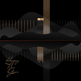 金色创意线条数字海报