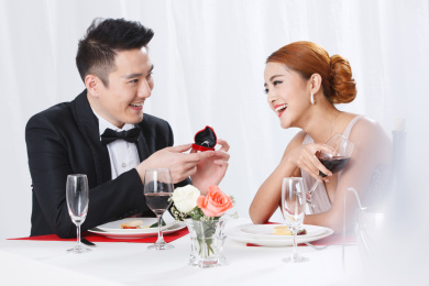 浪漫的青年情侣