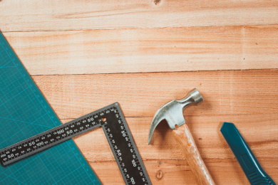 维修工具平铺排列