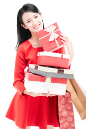 中国新年女生肖像