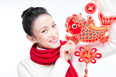 中国新年女生肖像