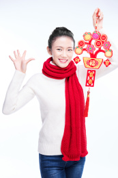 中国新年女生肖像