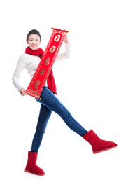 中国新年女生肖像