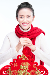 中国新年女生肖像